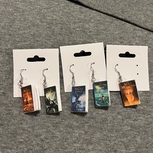 Percy Jackson series mini book earrings